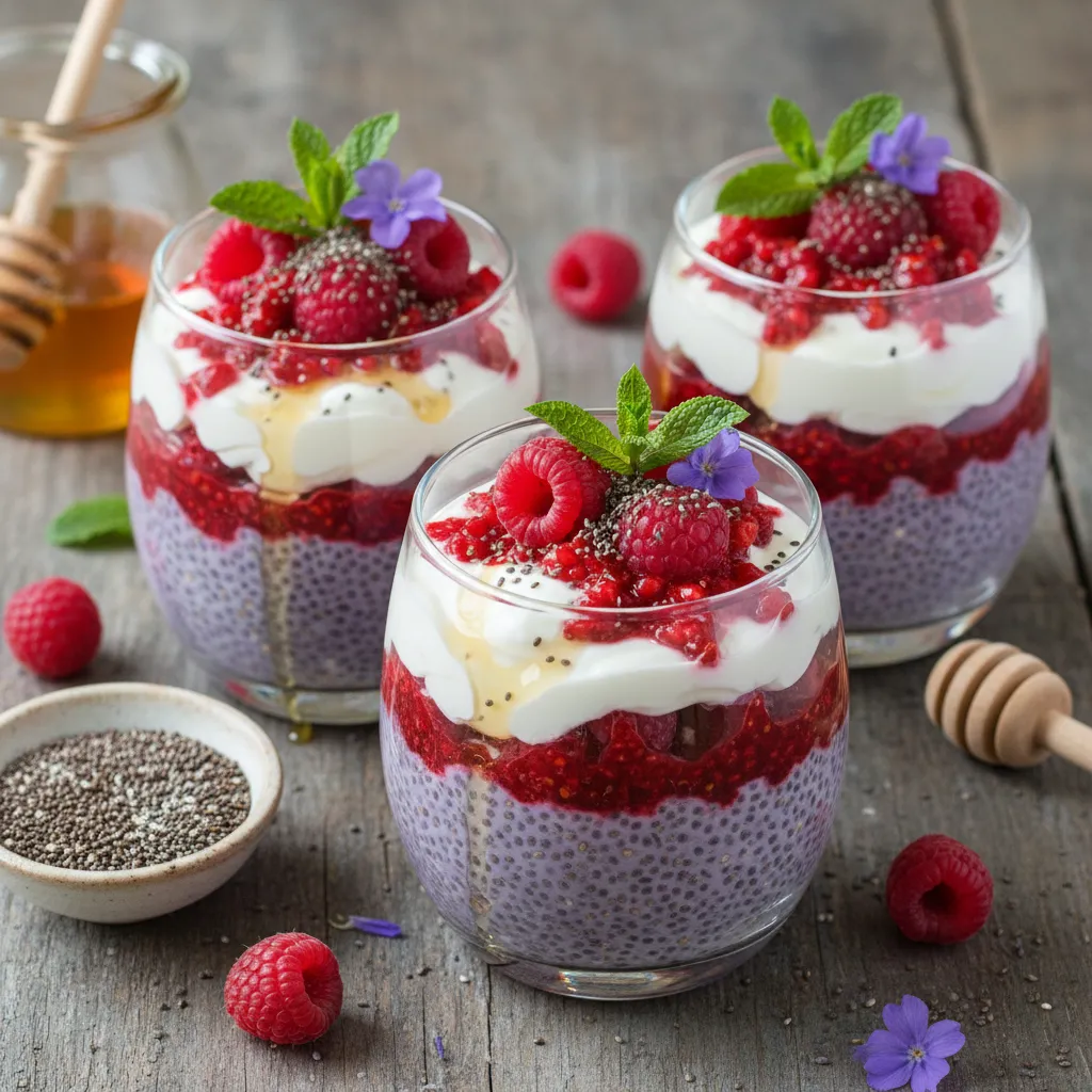 Lush Lavender Honey Raspberry Chia Cups