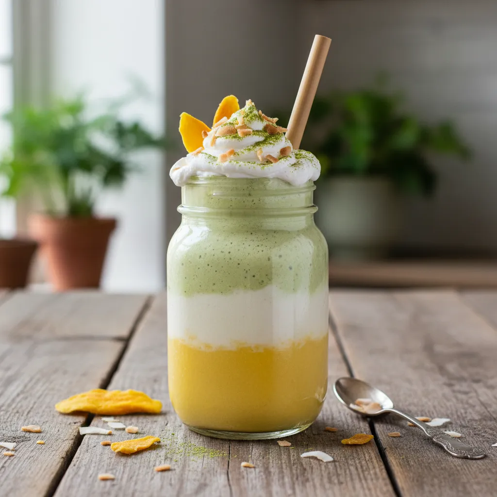 Mango Matcha Coconut Boost Smoothie