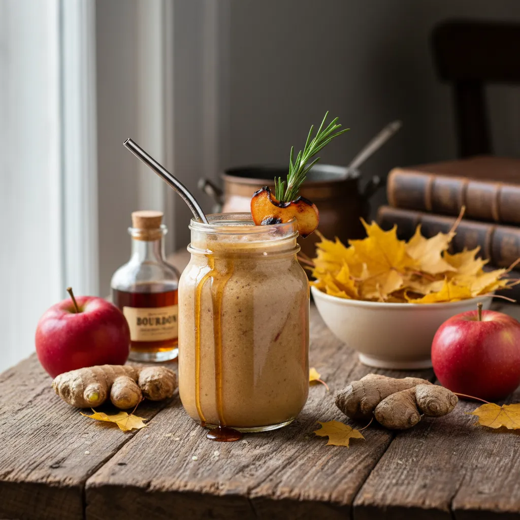 Maple-Bourbon Infused Apple-Ginger Smoothie