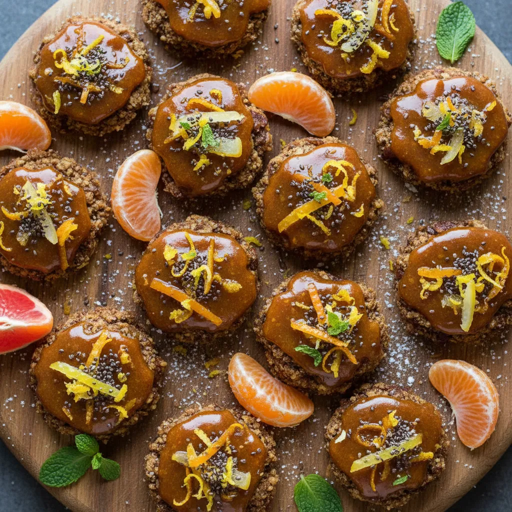 Maple Citrus Chia Caramel Delights