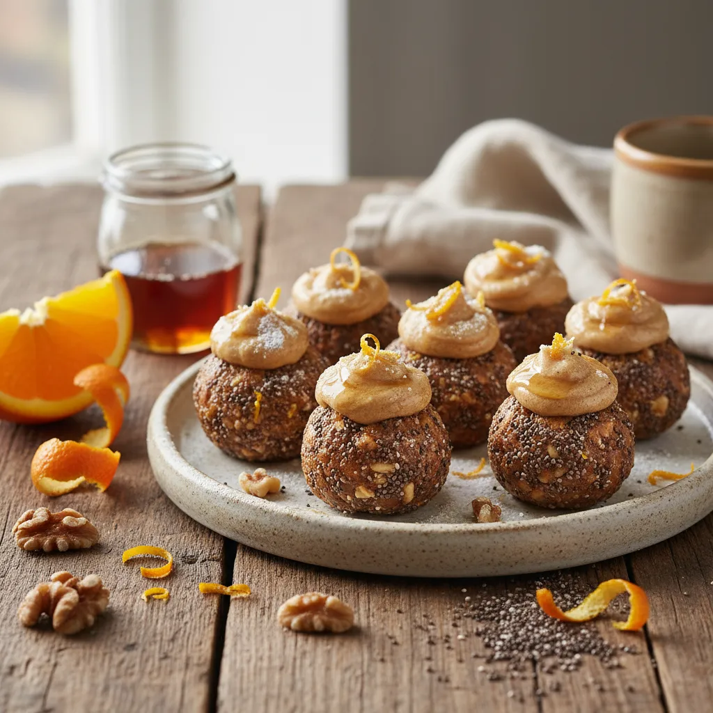 Maple Citrus Chia Whip Energy Bites