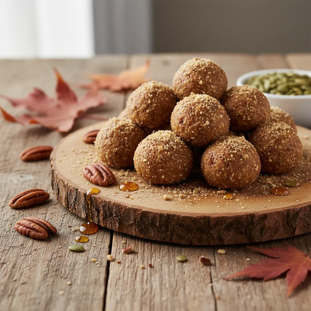 Maple Pecan Pumpkin Protein Balls