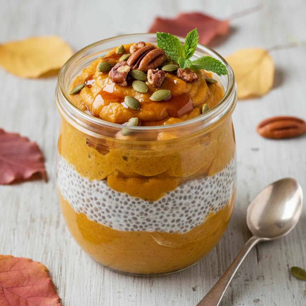 Maple Pumpkin Chia Pudding Parfait