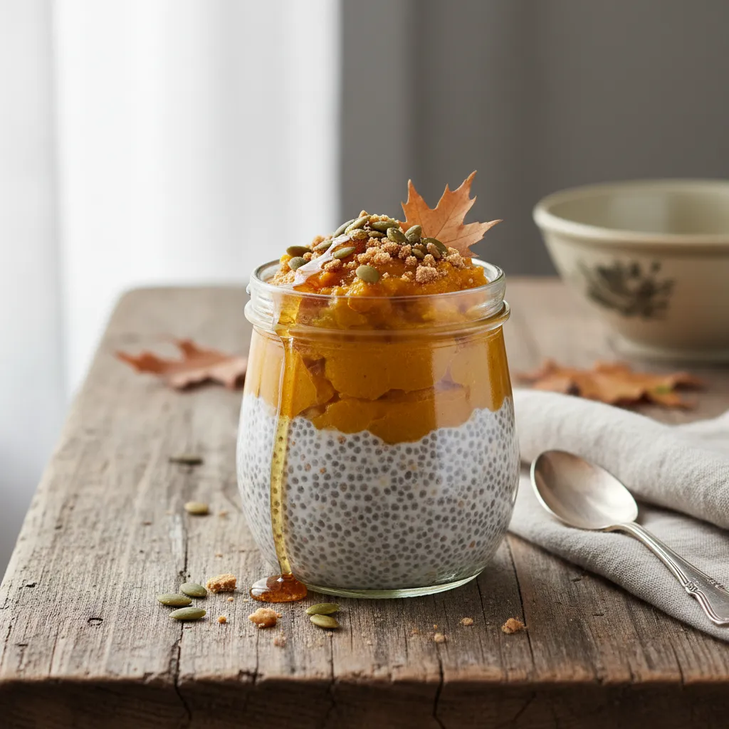 Maple Pumpkin Chia Pudding Parfait