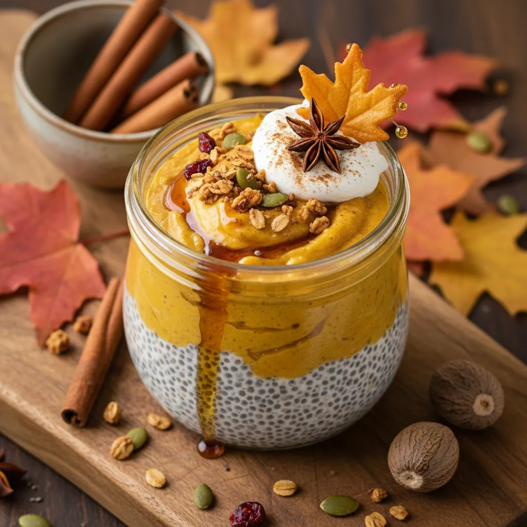 Maple Pumpkin Spice Chia Pudding Delight
