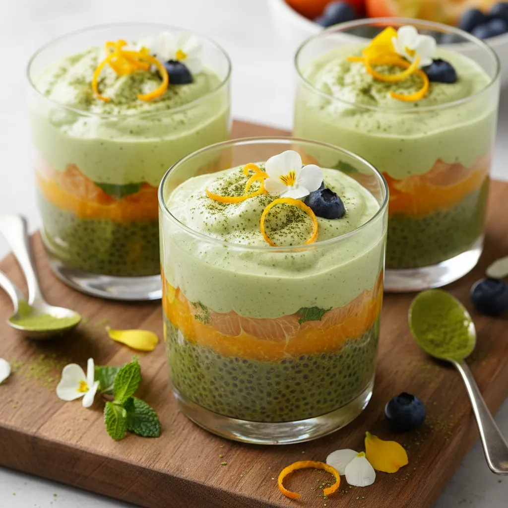 Matcha Citrus Cloud Chia Cups