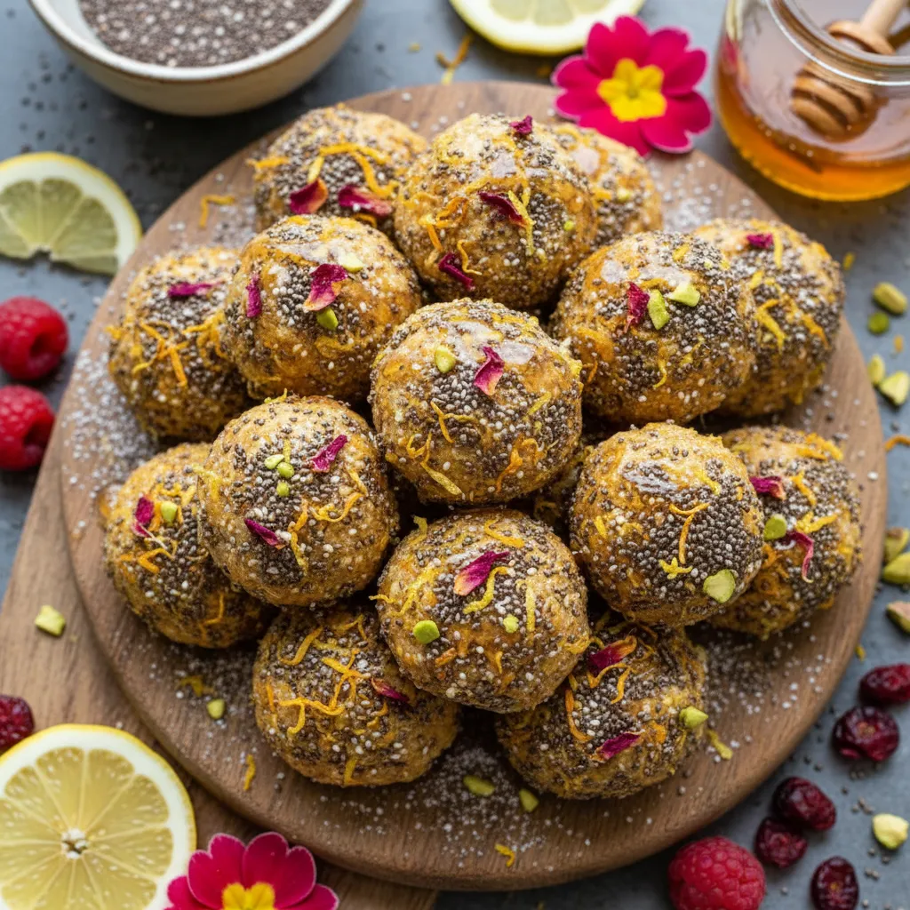 May Blossom Lemon Zest Chia Energy Clusters