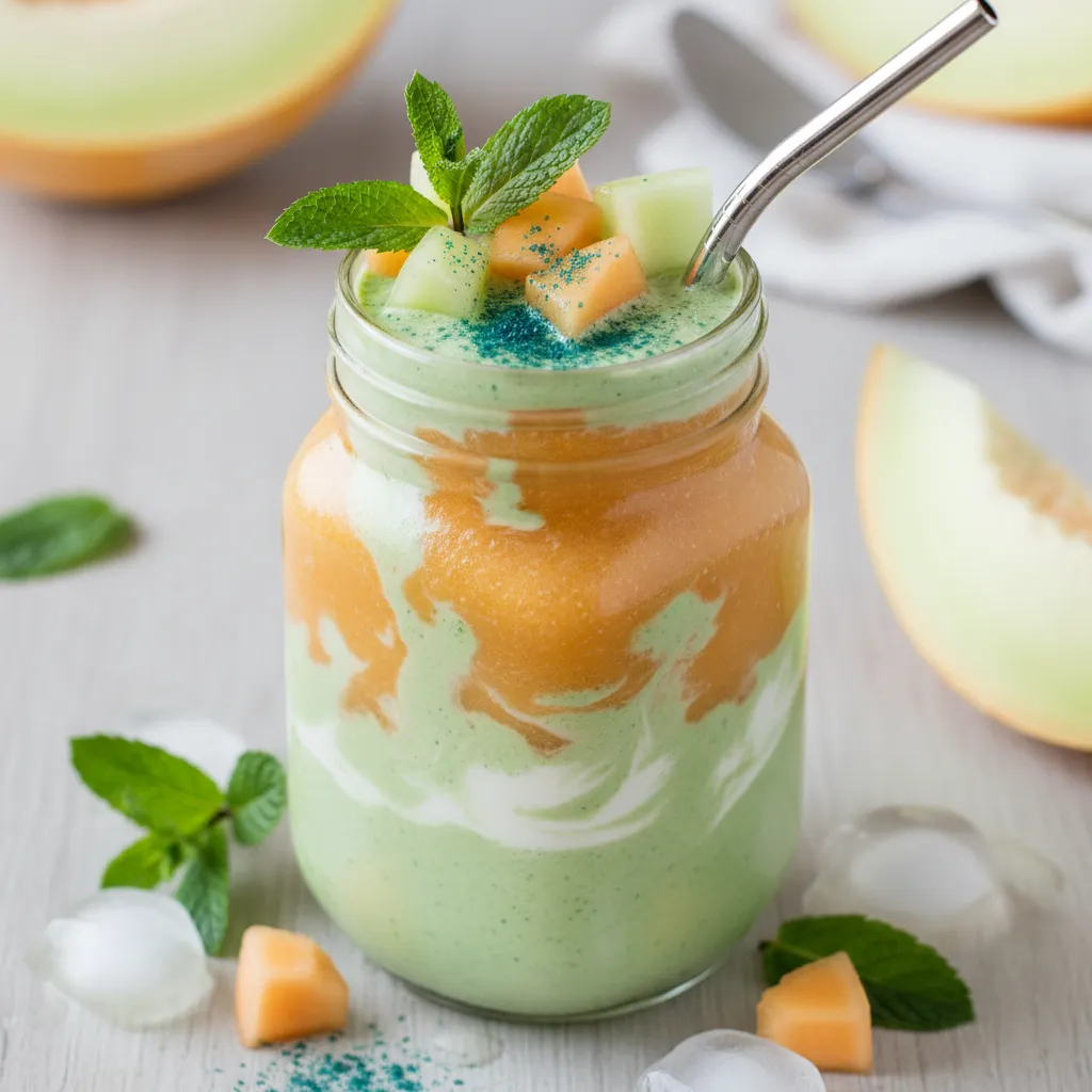 Mint & Melon Spirulina Refreshing Smoothie