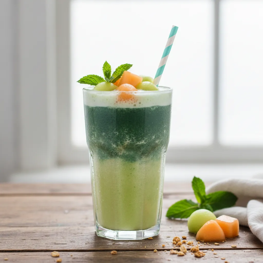 Mint & Melon Spirulina Refreshing Smoothie