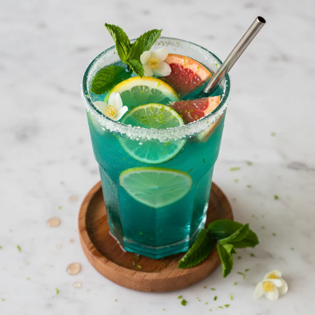 Minted Citrus Spirulina Cooler
