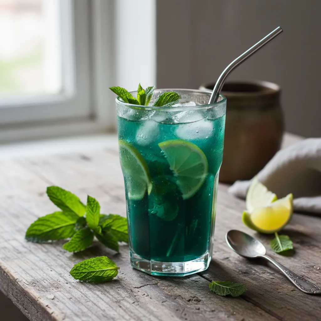 Minted Citrus Spirulina Cooler