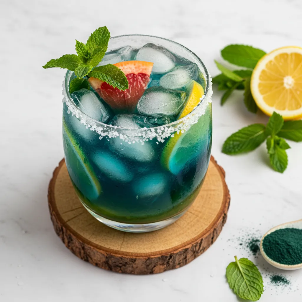 Minted Citrus and Spirulina Refresher