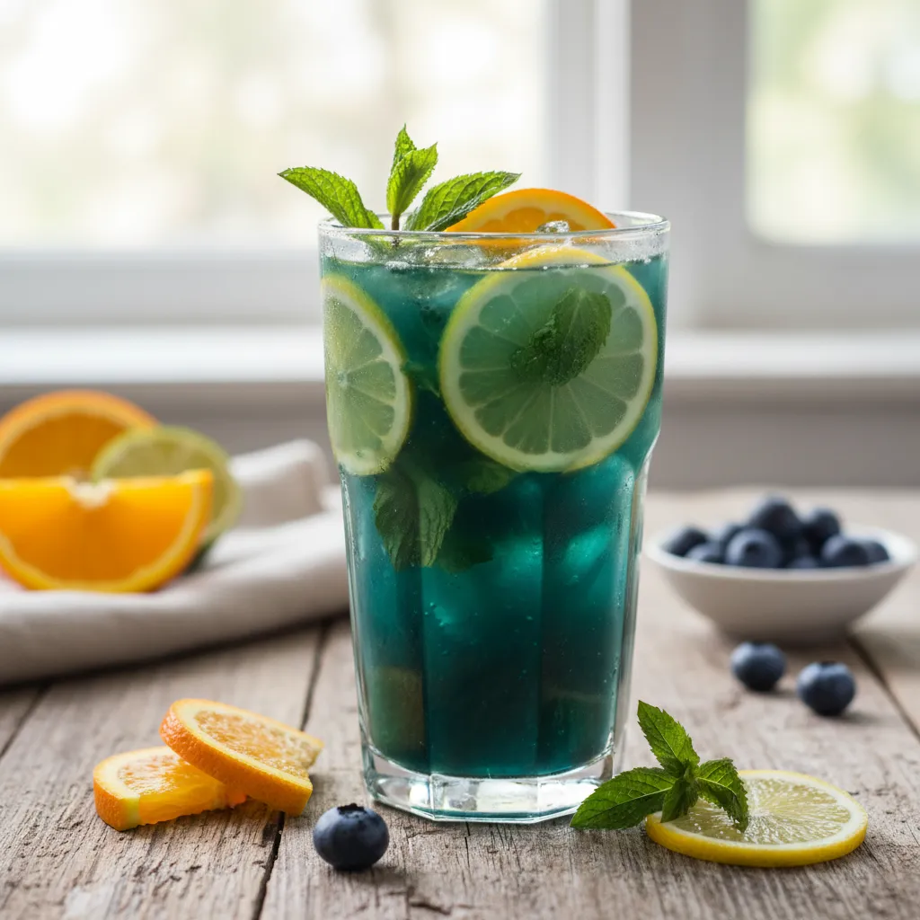 Minted Citrus and Spirulina Refresher