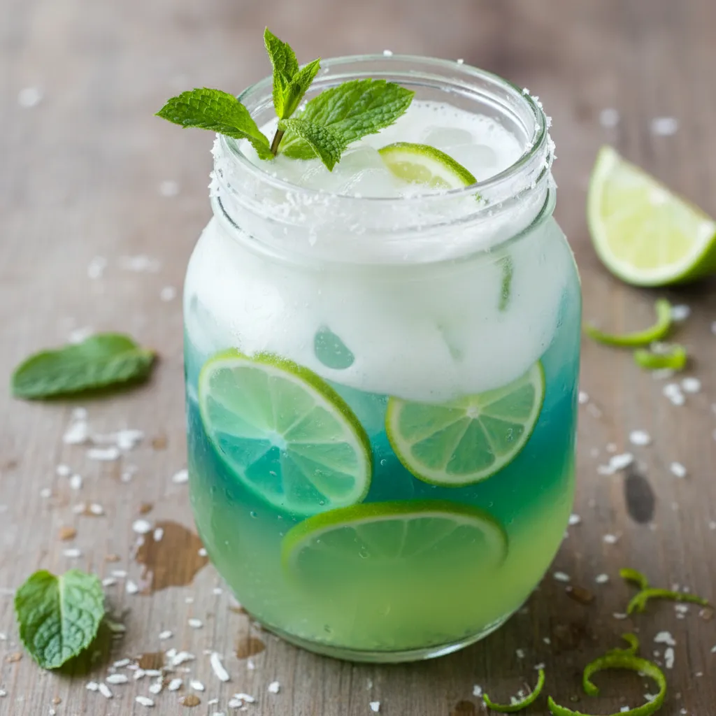 Minted Coconut Lime Spirulina Refresher
