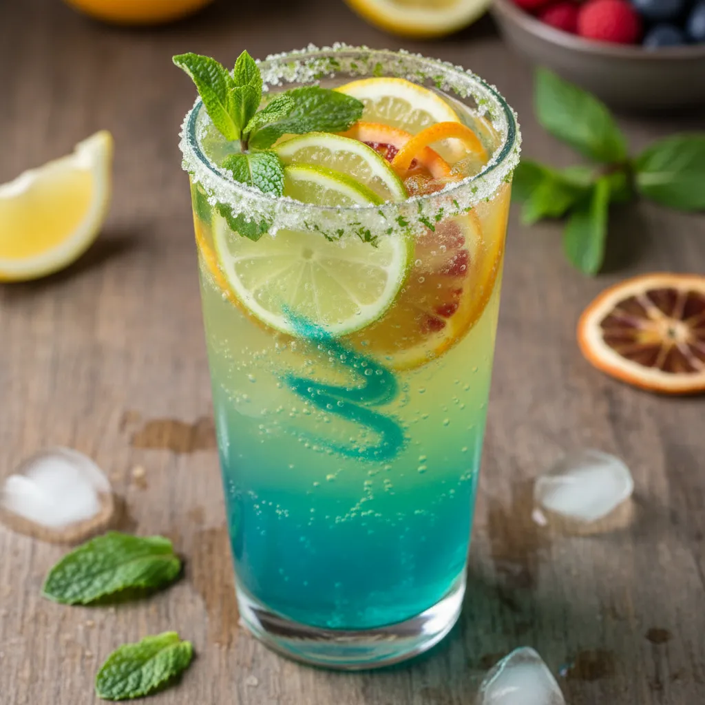 Minty Citrus & Spirulina Infused Sparkler