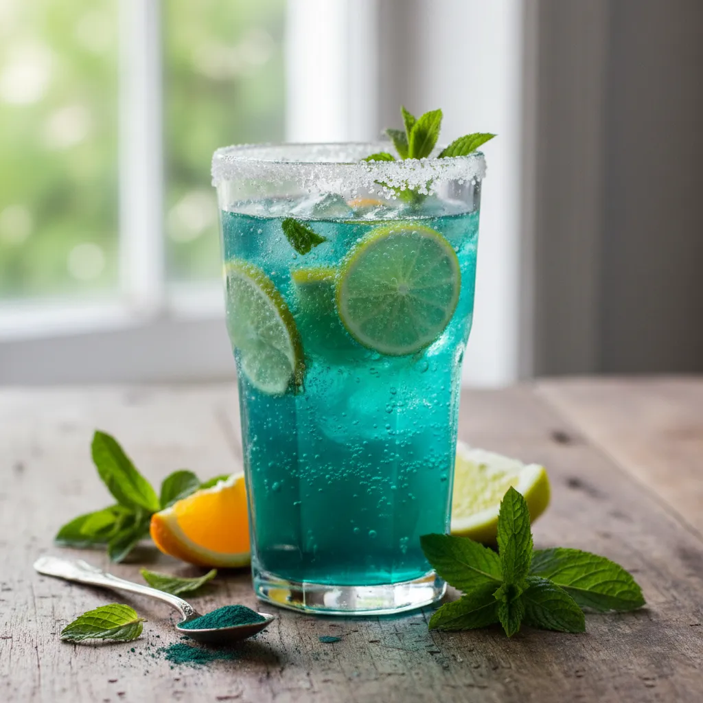 Minty Citrus & Spirulina Infused Sparkler