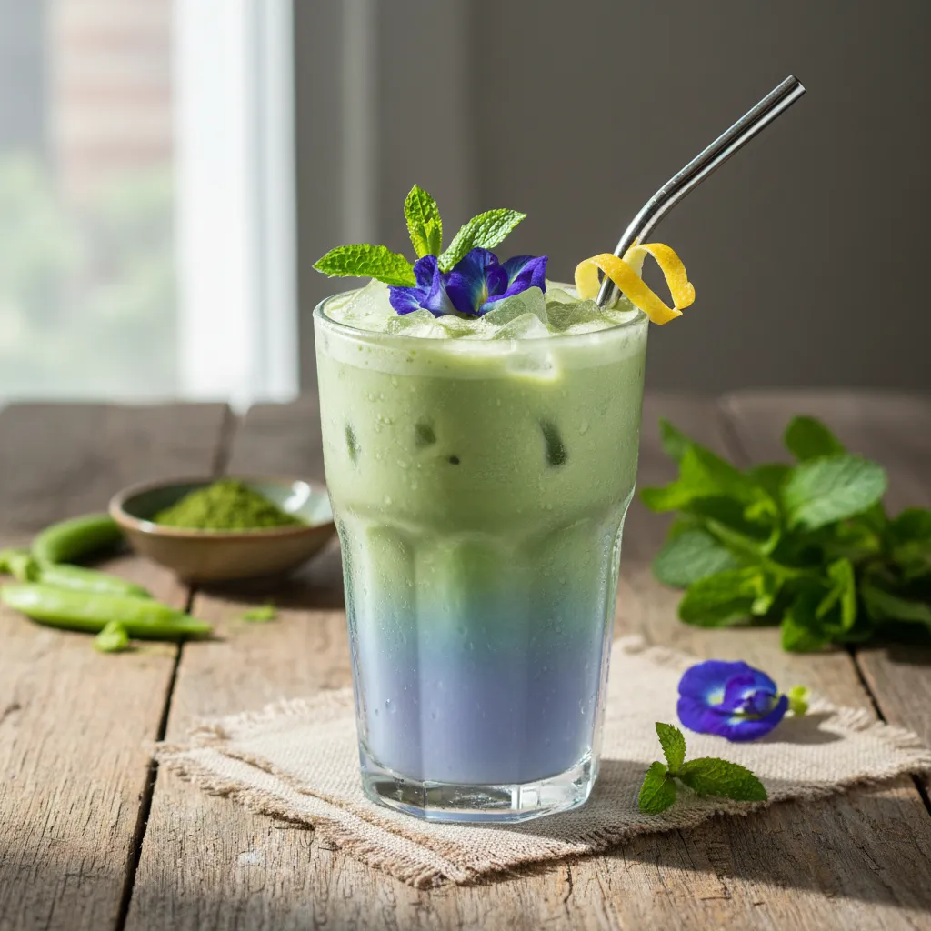 Minty Matcha Pea Blossom Refresher