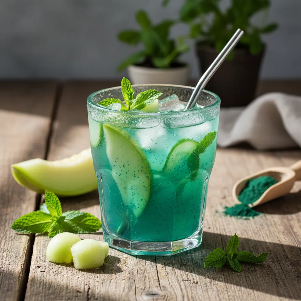 Minty Melon Spirulina Infusion