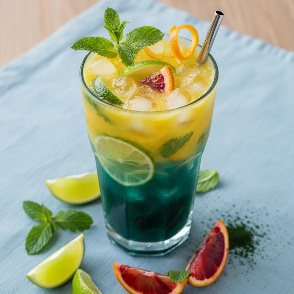 Minty Spirulina Citrus Cooler