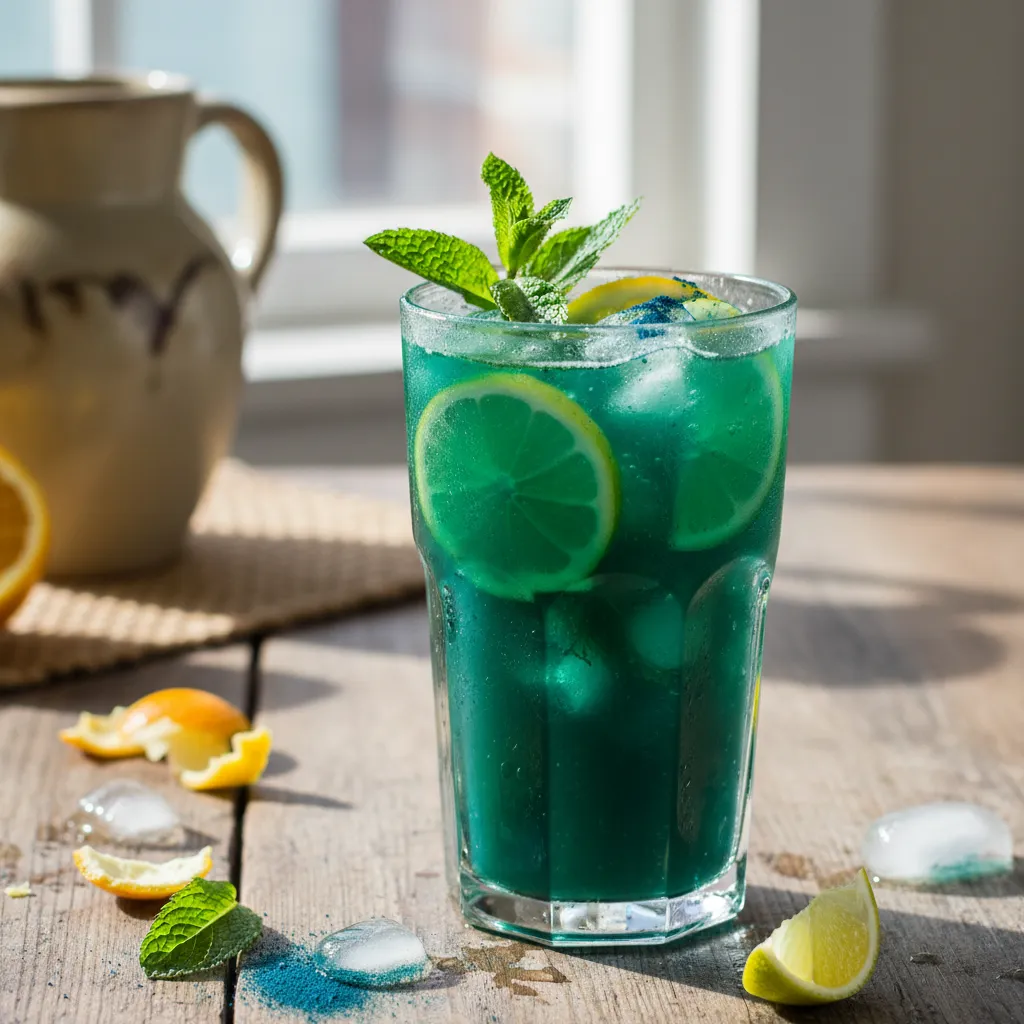 Minty Spirulina Citrus Cooler
