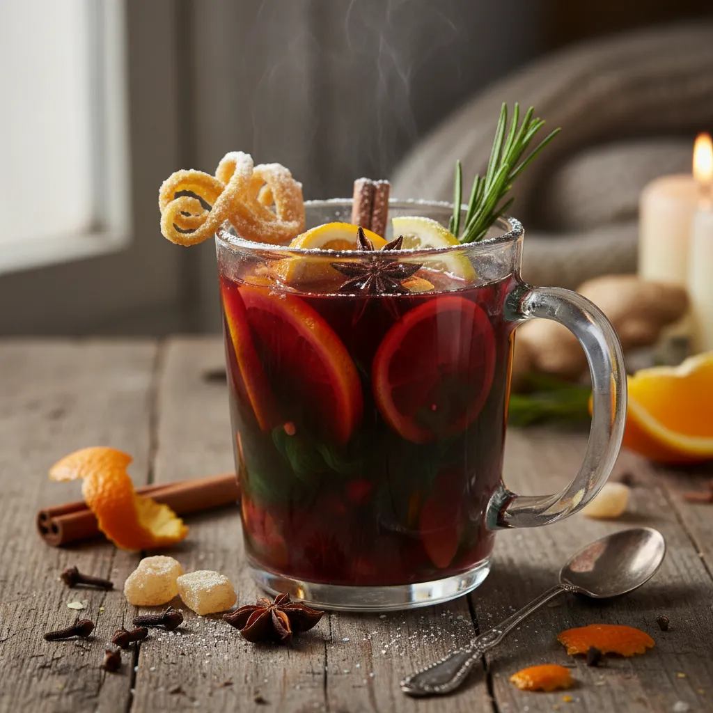 Mulled Citrus and Ginger Infusion with Spirulina