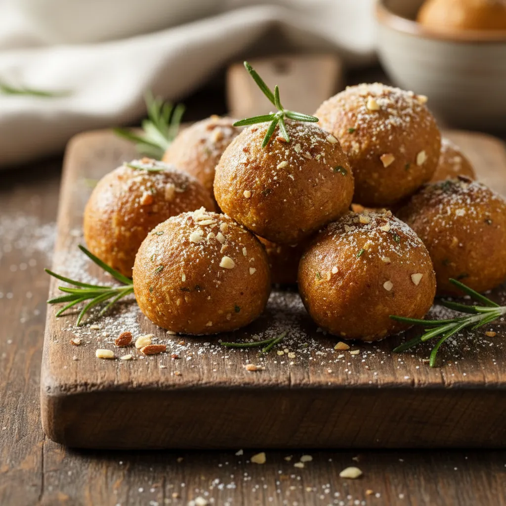 Pumpkin Spice Almond Butter Truffles with a Hint of Rosemary