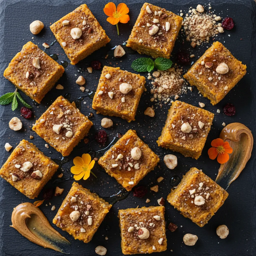 Pumpkin Spice Chia Pudding Bites with Hazelnut Crunch