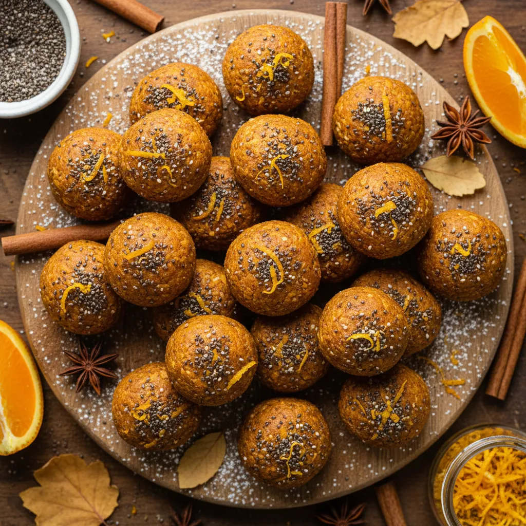 Pumpkin Spice Energy Bites with Chia and Zest