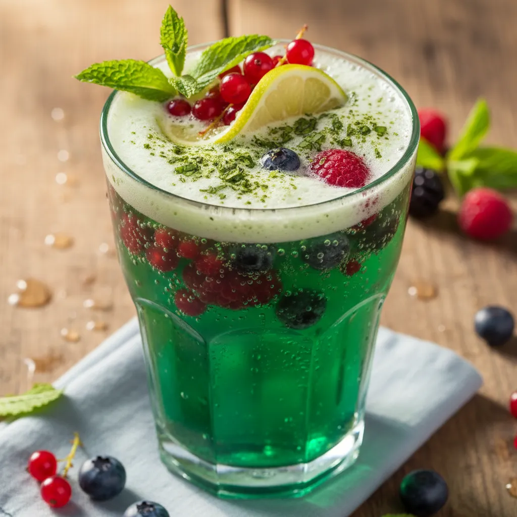 Refreshing May Berry Green Tea Fizz