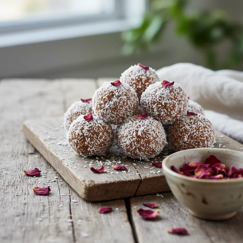 Rose Petal Coconut Bliss Bites