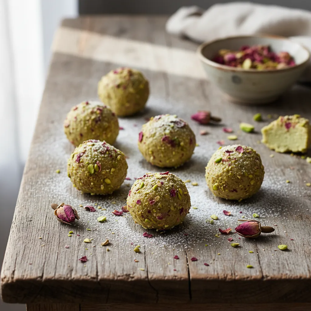 Rose Petal Pistachio Bliss Bites