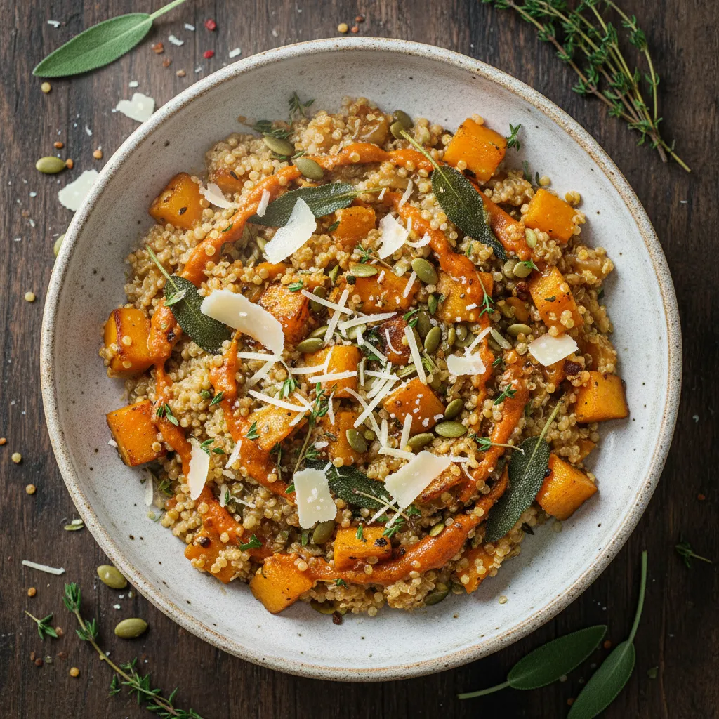 Savory Butternut Squash and Sage Quinoa Risotto