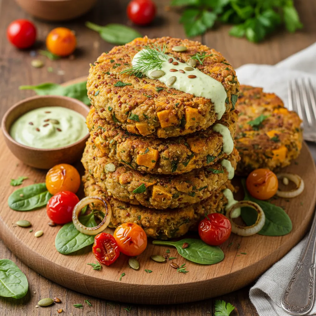 Savory Herb-Infused Butternut Squash & Quinoa Cakes