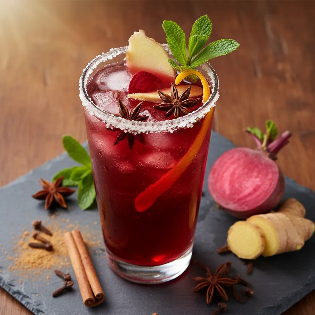 Spiced Beetroot and Ginger Sparkler