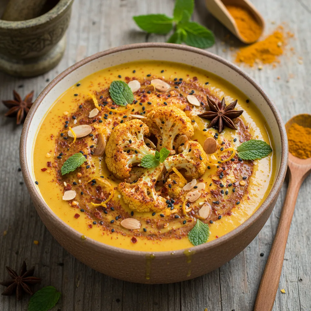 Spiced Cauliflower Turmeric Golden Milk Smoothie