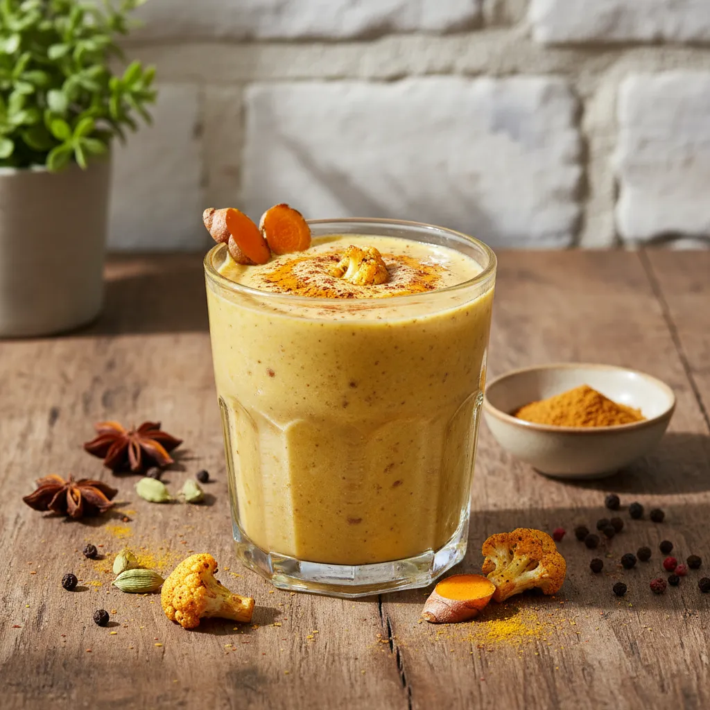 Spiced Cauliflower Turmeric Golden Milk Smoothie