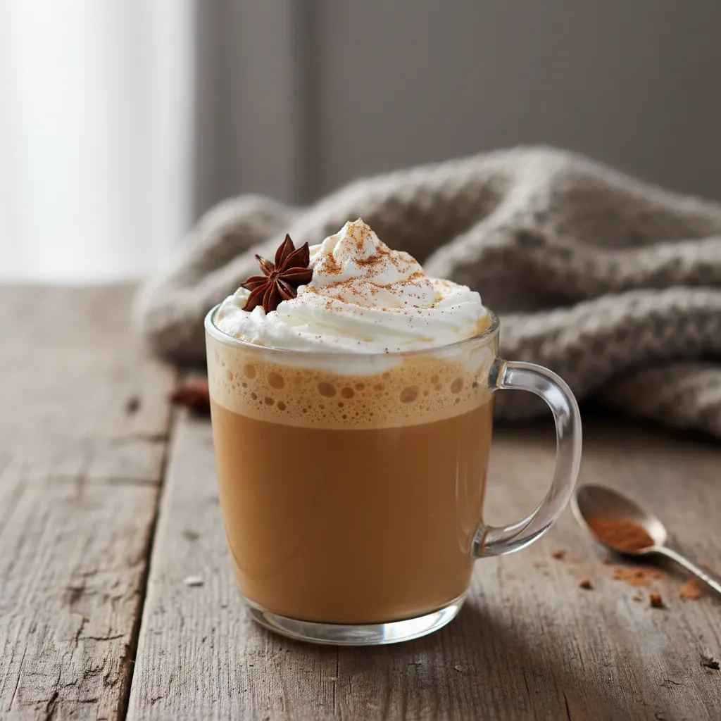 Spiced Chai Sweet Potato Latte with Coconut Whip