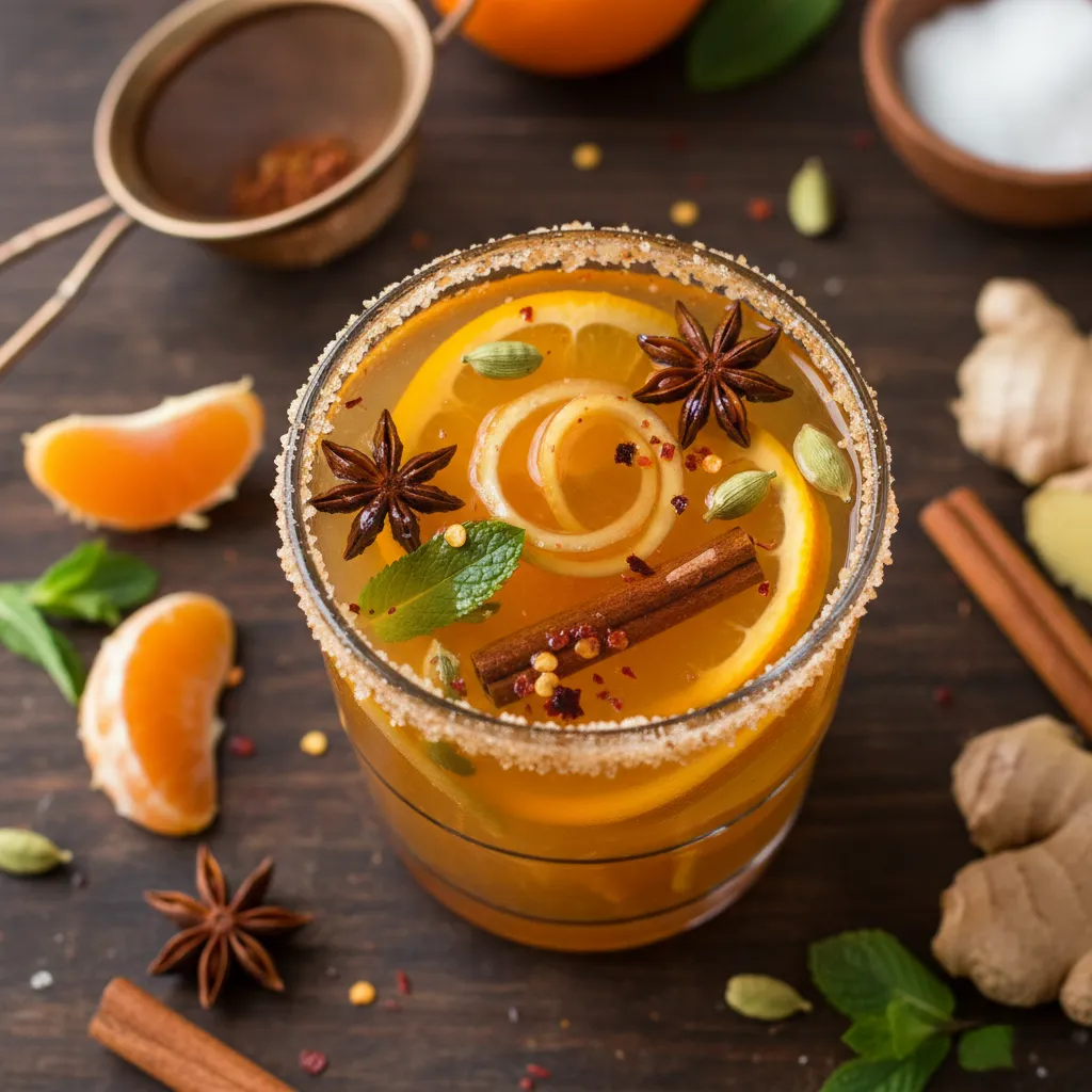Spiced Clementine and Ginger Infusion Mocktail