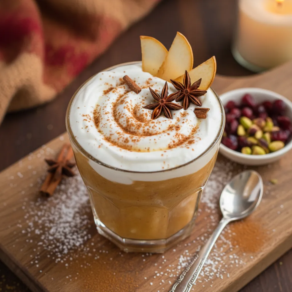 Spiced Pear and Cinnamon Infusion Smoothie with Coconut Cream