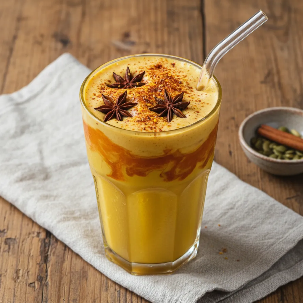 Spiced Pumpkin and Turmeric Iced Latte