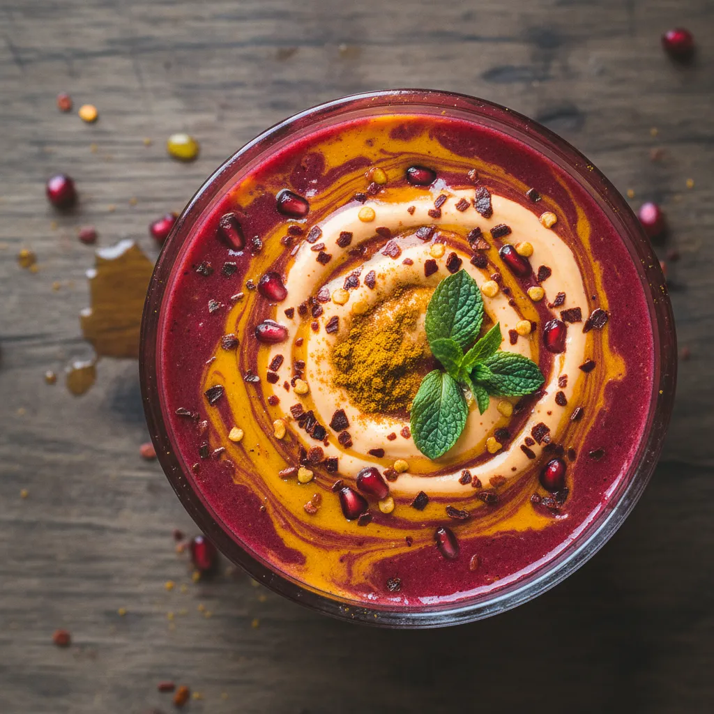 Spicy Pomegranate and Turmeric Smoothie Elixir