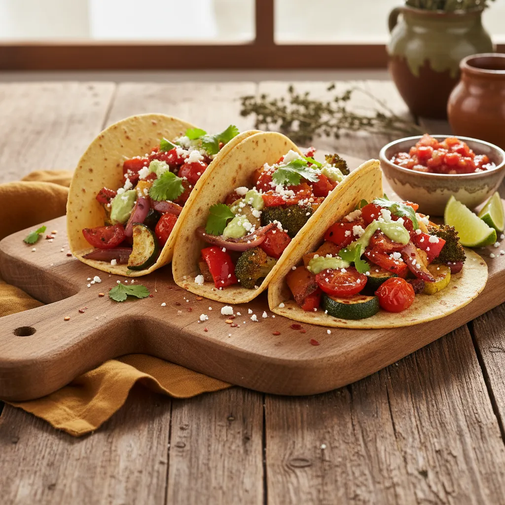 Spicy Roasted Vegetable Tacos