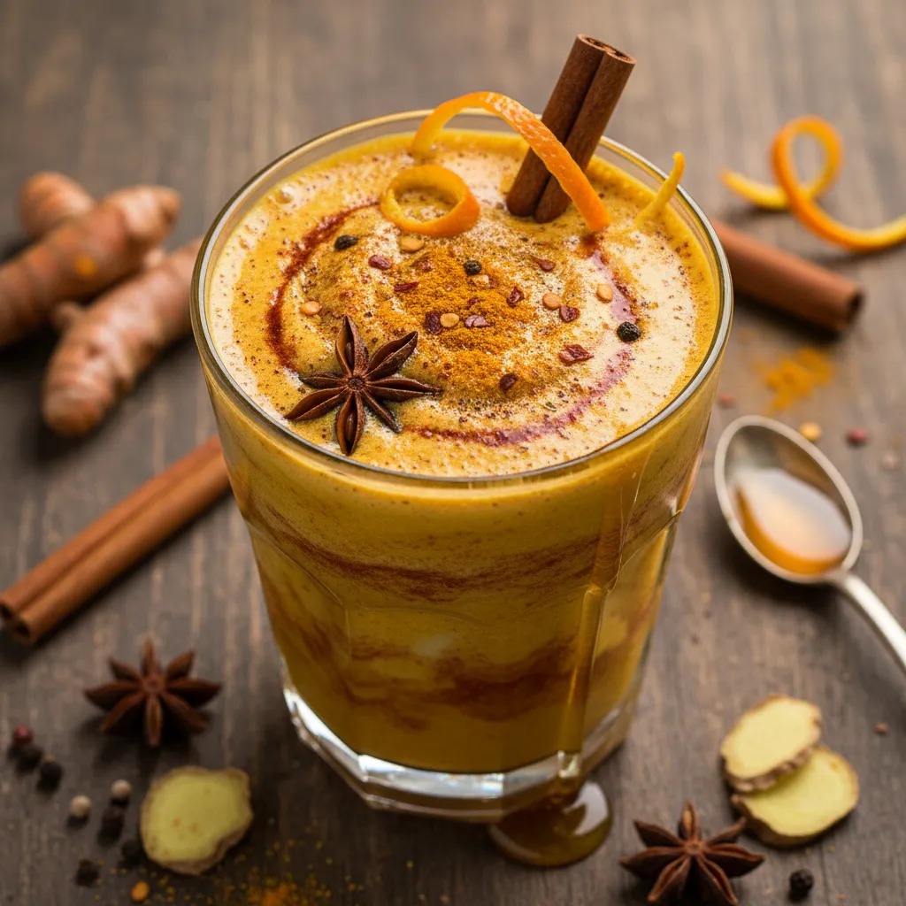 Spicy Turmeric Golden Milk Smoothie