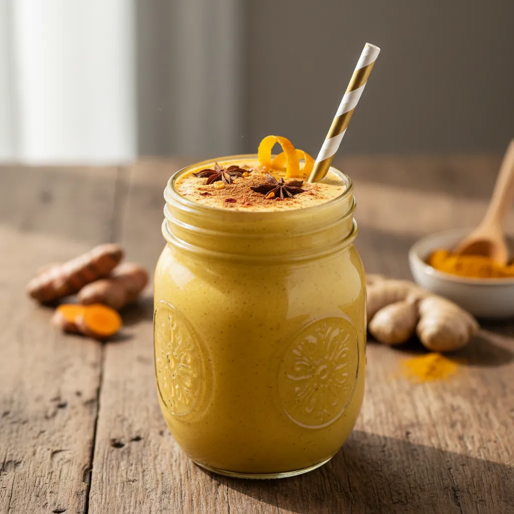 Spicy Turmeric Golden Milk Smoothie