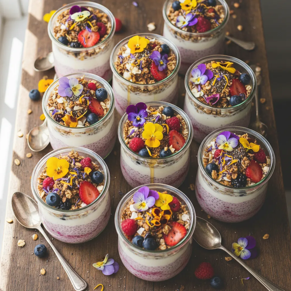 Spring Blossom Chia & Edible Flower Energy Cups