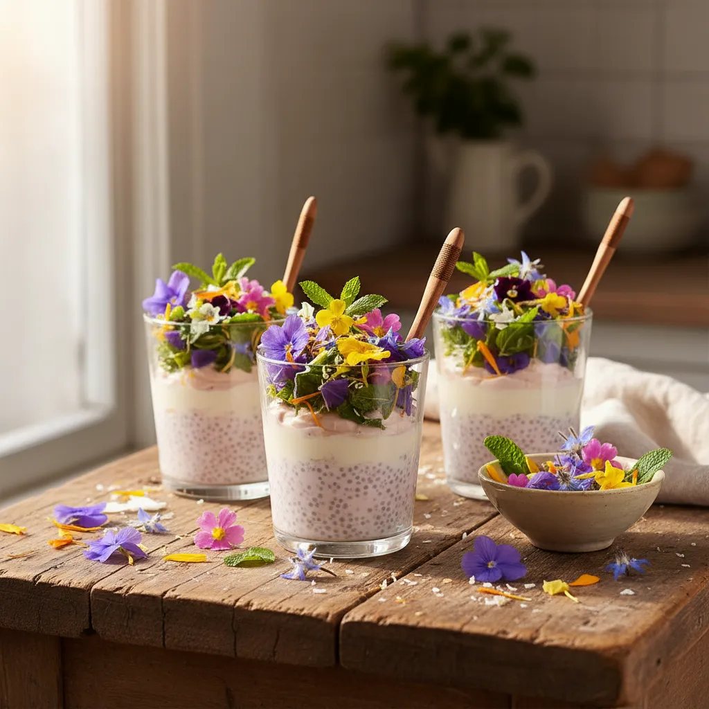 Spring Blossom Chia & Edible Flower Energy Cups