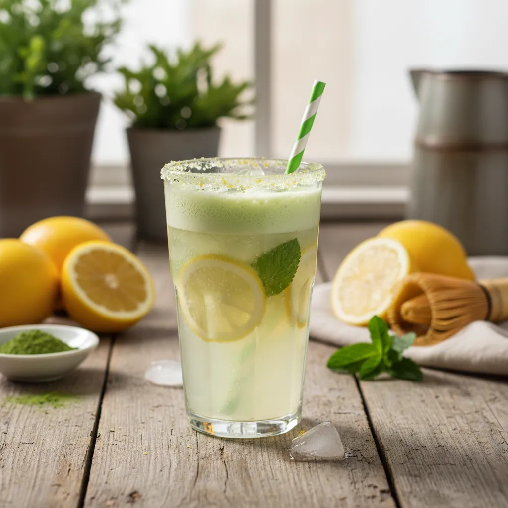 Spring Zest Matcha Lemonade Fizz