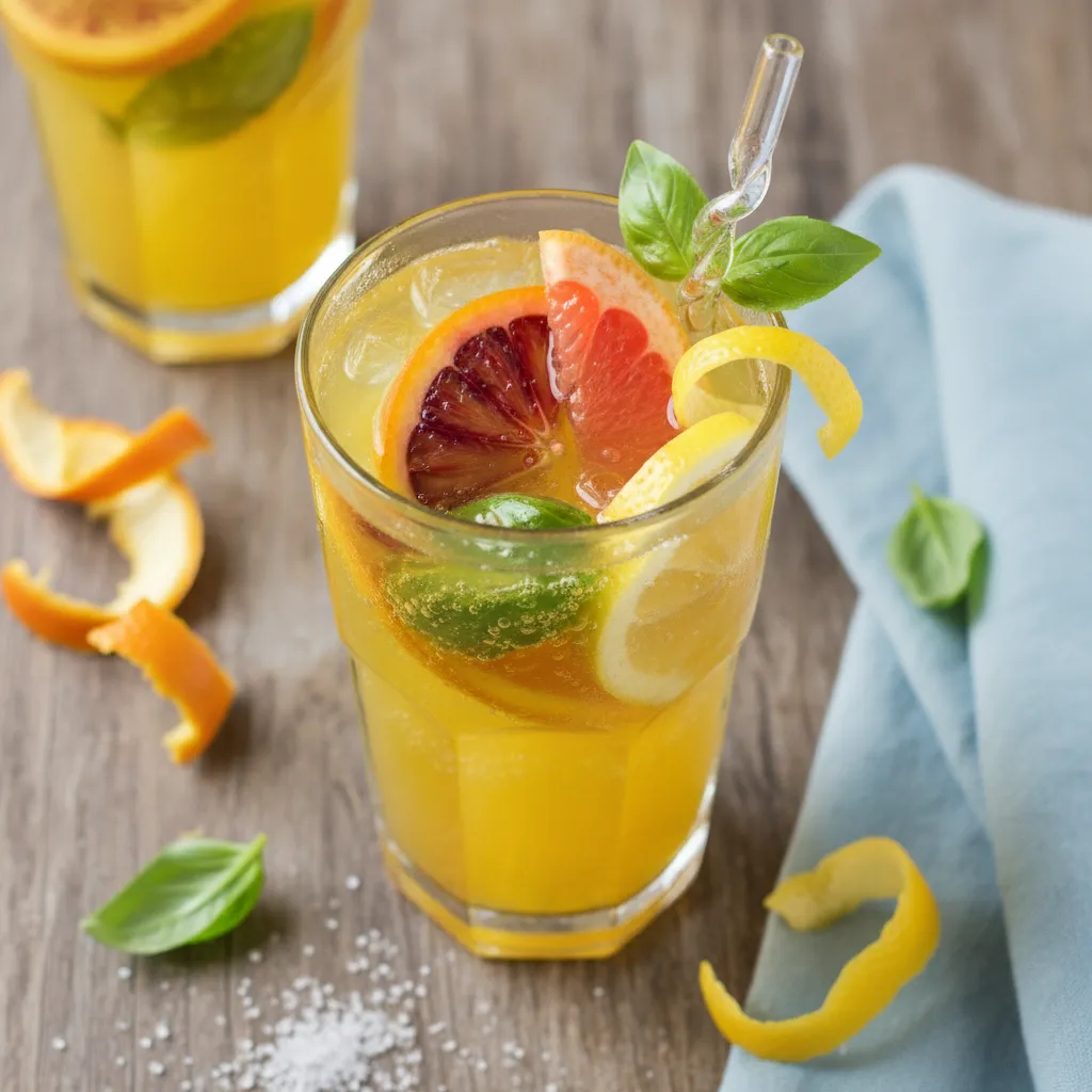 Sunshine Citrus Basil Sparkler