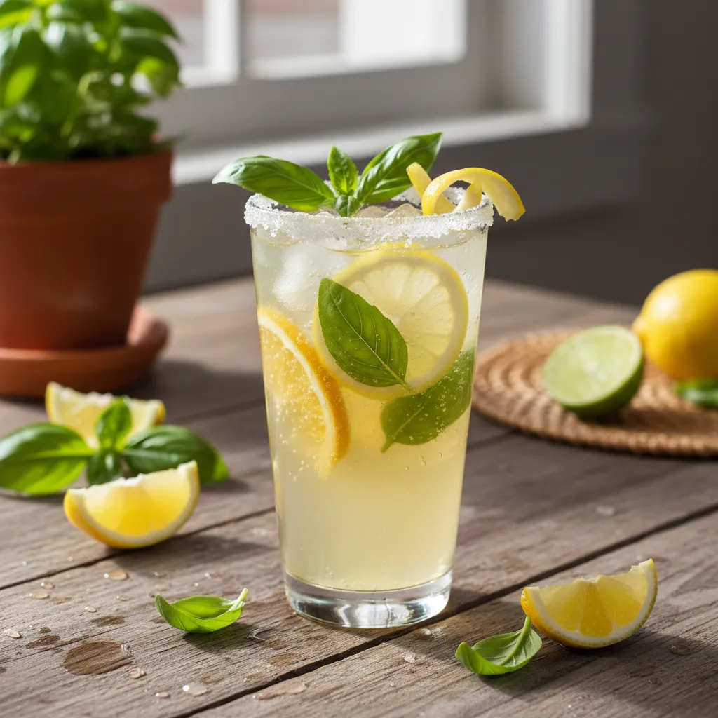 Sunshine Citrus Basil Sparkler