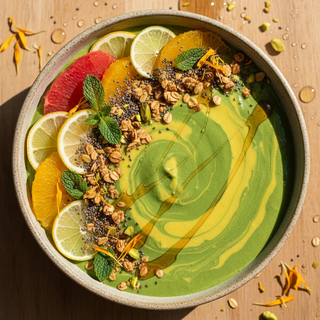 Sunshine Matcha Citrus Smoothie Bowl